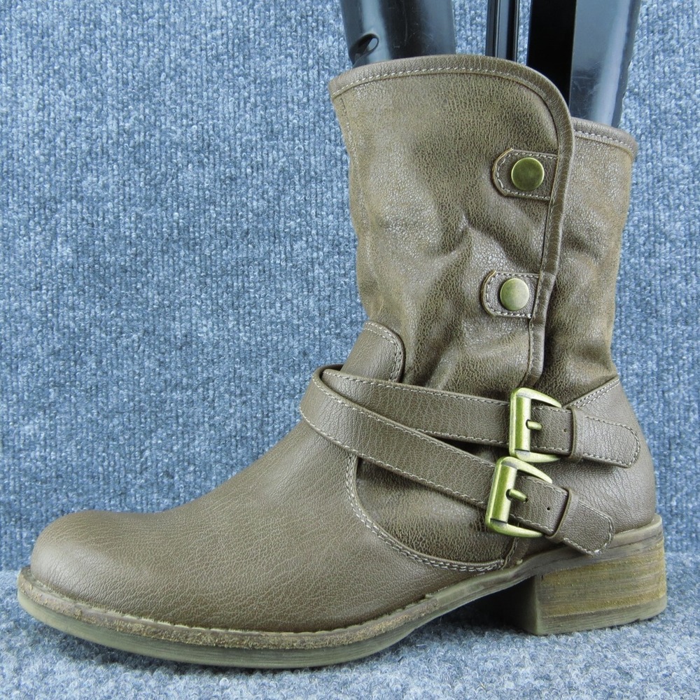 Baretraps Tinka Women Bootie Boots Brown‎ Synthetic Button Size 7 Medium
